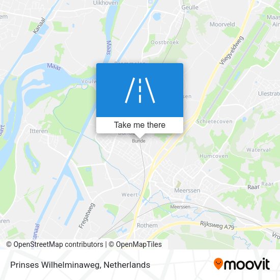 Prinses Wilhelminaweg map