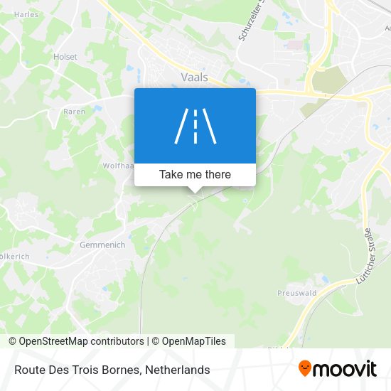 Route Des Trois Bornes map
