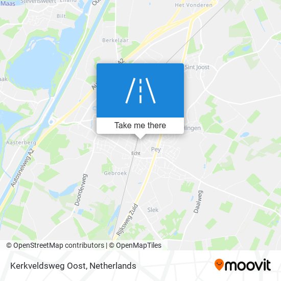 Kerkveldsweg Oost map