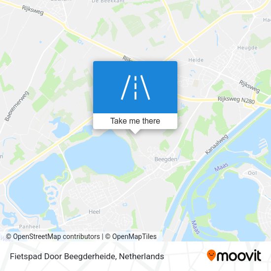 Fietspad Door Beegderheide map
