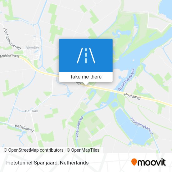 Fietstunnel Spanjaard map