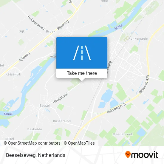 Beeselseweg map