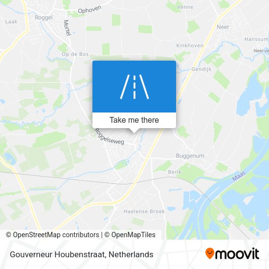 Gouverneur Houbenstraat map