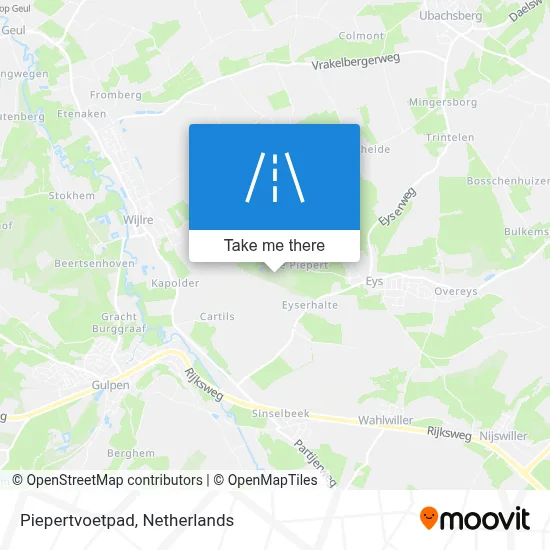 Piepertvoetpad map