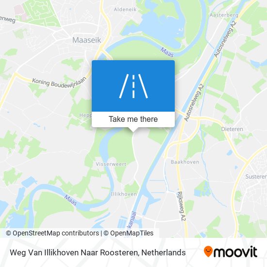 Weg Van Illikhoven Naar Roosteren map