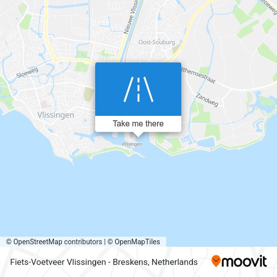 Fiets-Voetveer Vlissingen - Breskens map