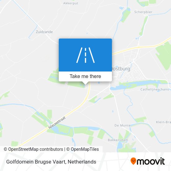 Golfdomein Brugse Vaart map