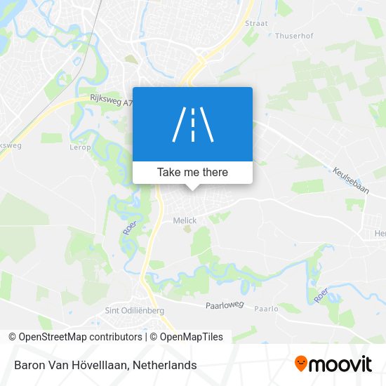 Baron Van Hövelllaan map