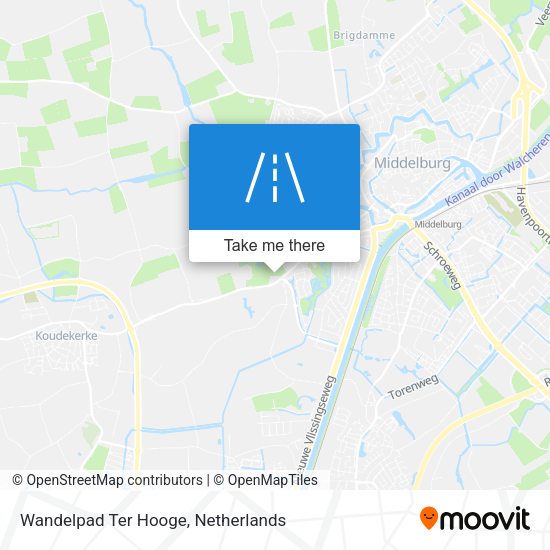 Wandelpad Ter Hooge map