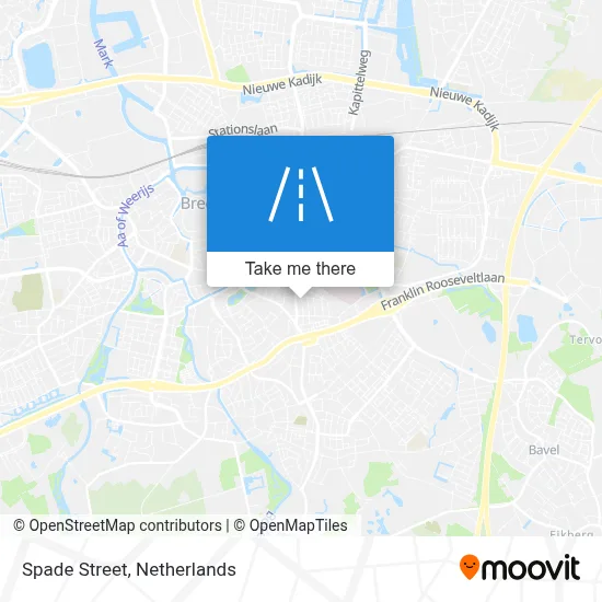 Spadestraat map