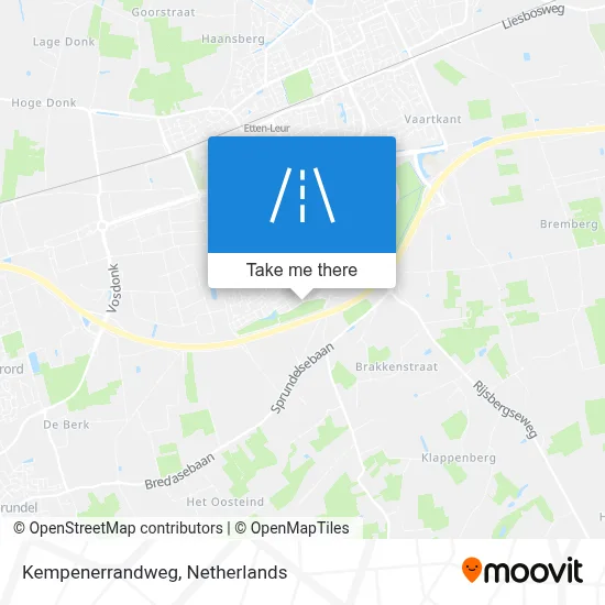 Kempenerrandweg map
