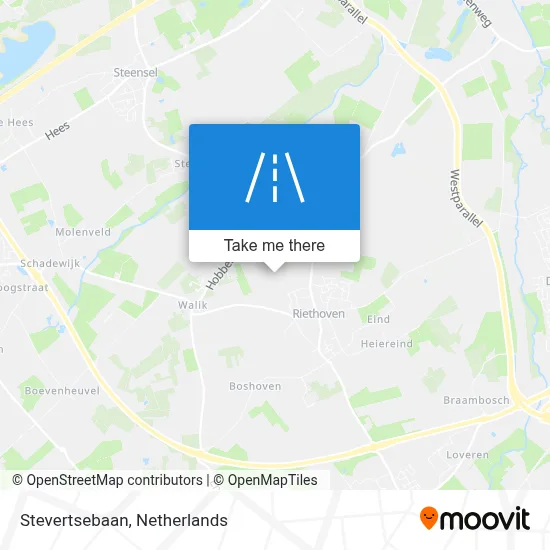 Stevertsebaan map