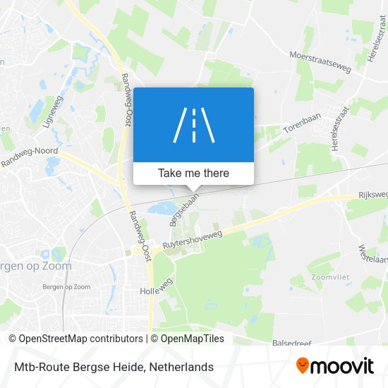 Mtb-Route Bergse Heide map