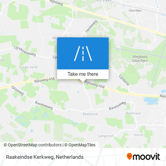 Raakeindse Kerkweg map