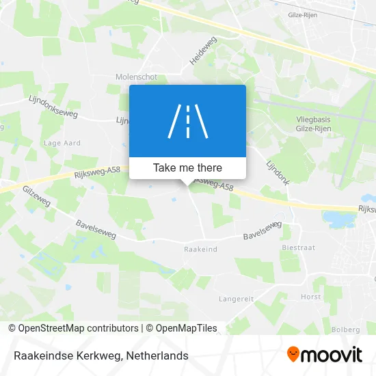 Raakeindse Kerkweg map