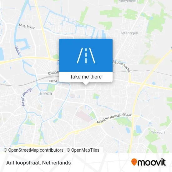 Antiloopstraat map