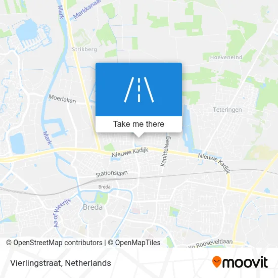 Vierlingstraat map