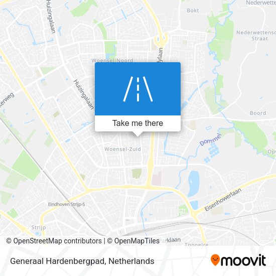 Generaal Hardenbergpad map