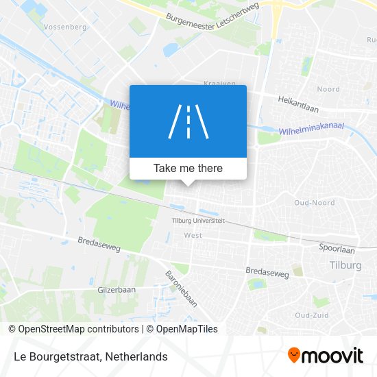 Le Bourgetstraat map