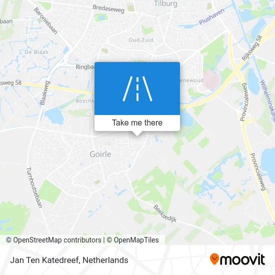 Jan Ten Katedreef map