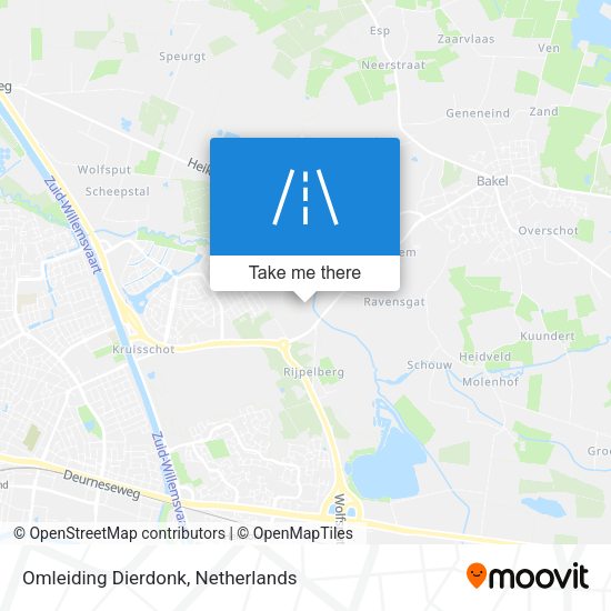 Omleiding Dierdonk map