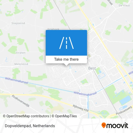 Dopveldenpad map