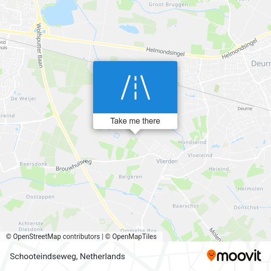 Schooteindseweg map