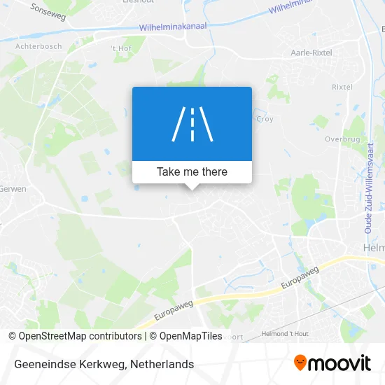 Geeneindse Kerkweg map