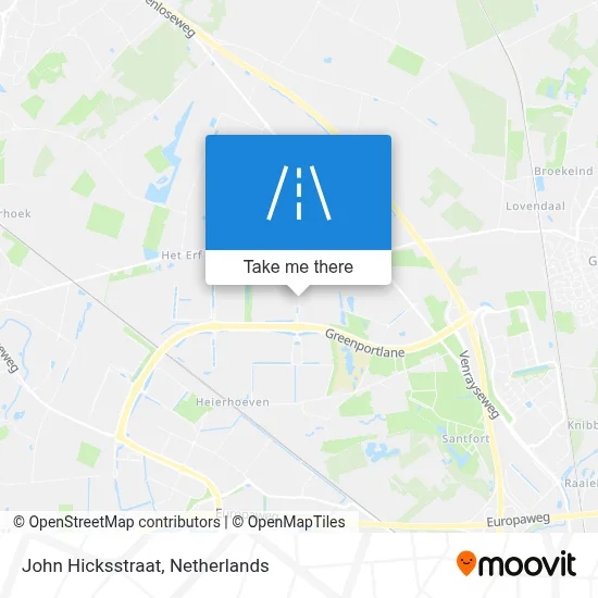 John Hicksstraat map