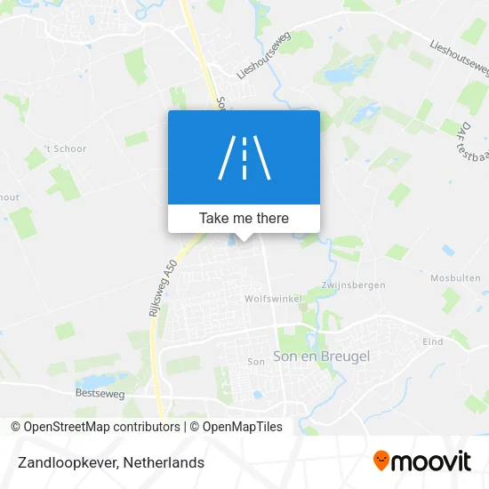 Zandloopkever map