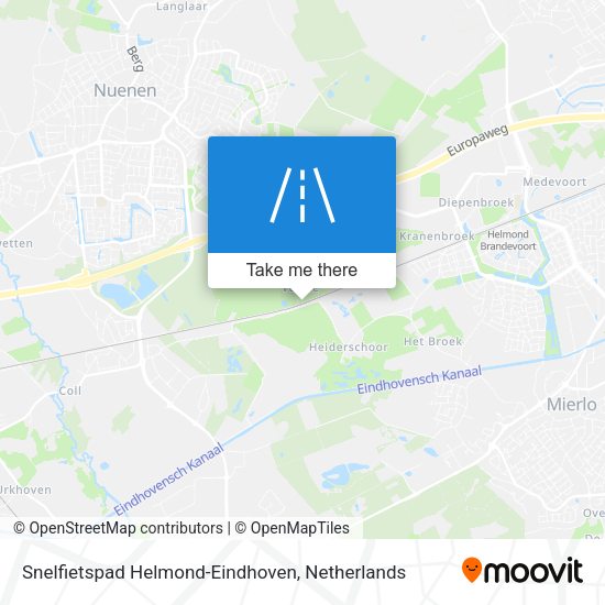 Snelfietspad Helmond-Eindhoven map