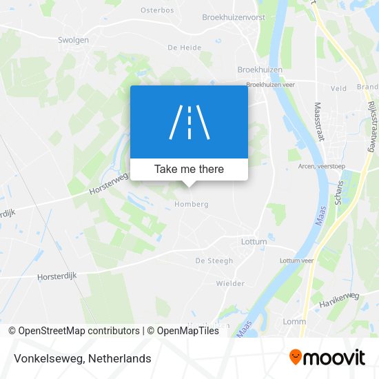 Vonkelseweg map