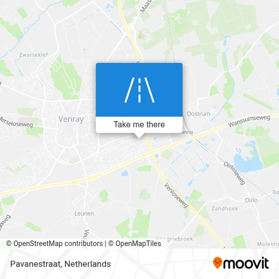 Pavanestraat map