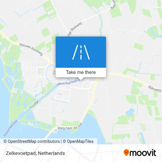 Zelkevoetpad map