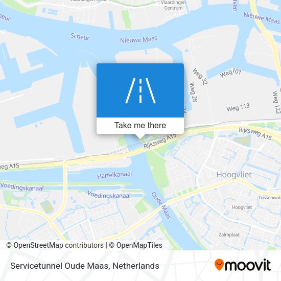 Servicetunnel Oude Maas map