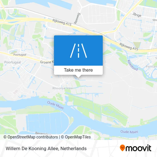 Willem De Kooning Allee map