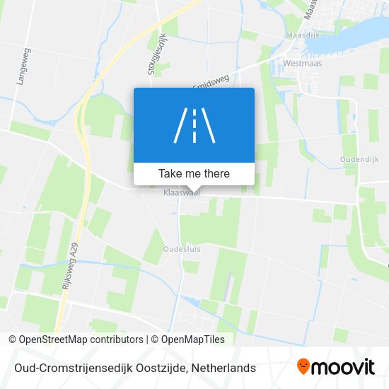 Oud-Cromstrijensedijk Oostzijde map