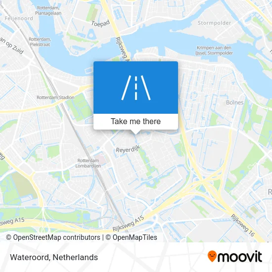 Wateroord map