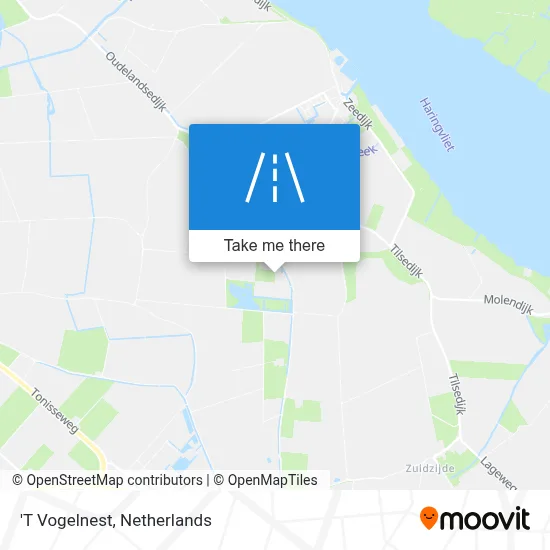 'T Vogelnest map