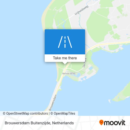 Brouwersdam Buitenzijde map