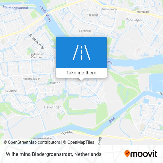 Wilhelmina Bladergroenstraat map