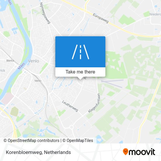 Korenbloemweg map