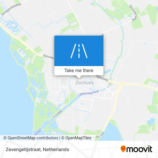 Zevengetijstraat map