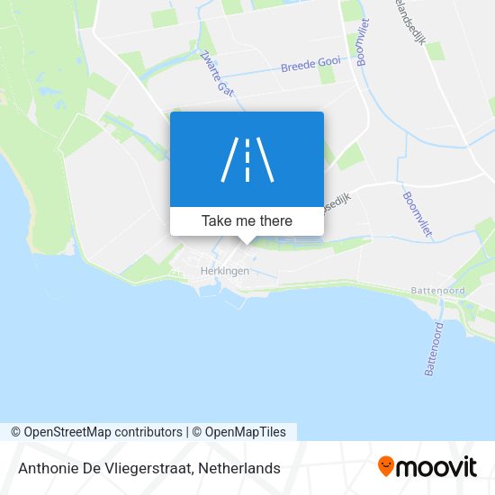 Anthonie De Vliegerstraat map