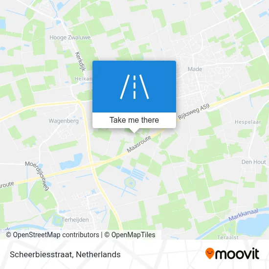 Scheerbiesstraat map