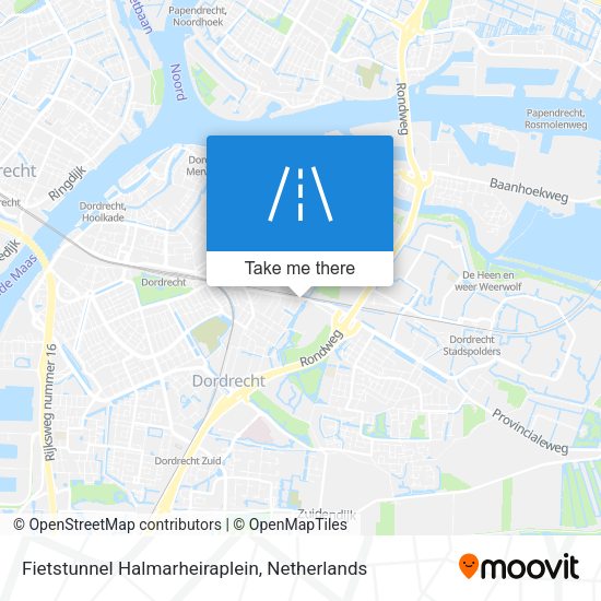 Fietstunnel Halmarheiraplein map