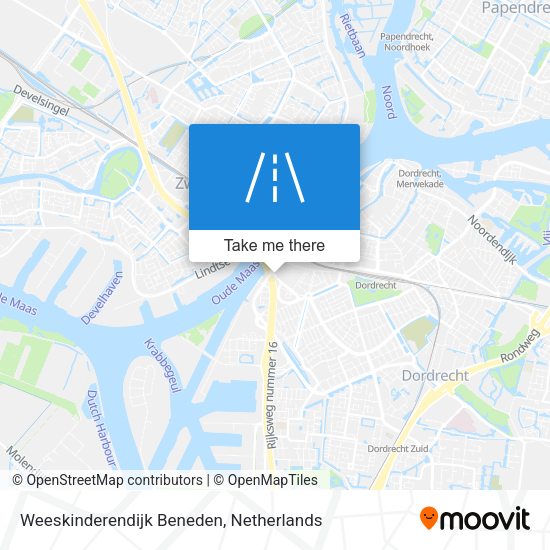 Weeskinderendijk Beneden map