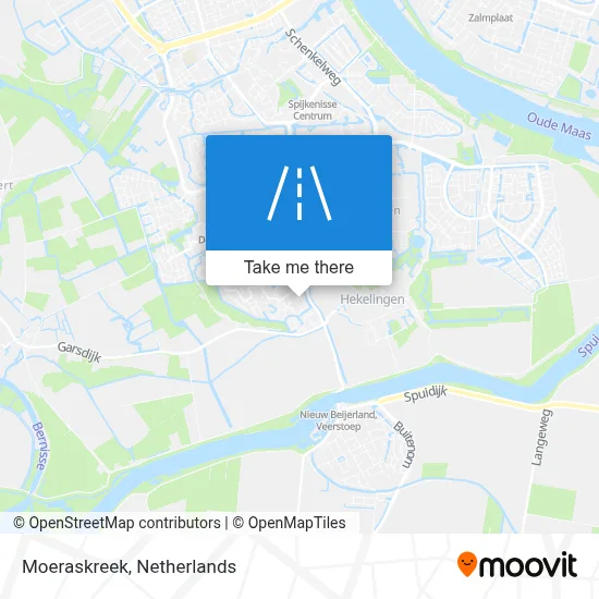 Moeraskreek map