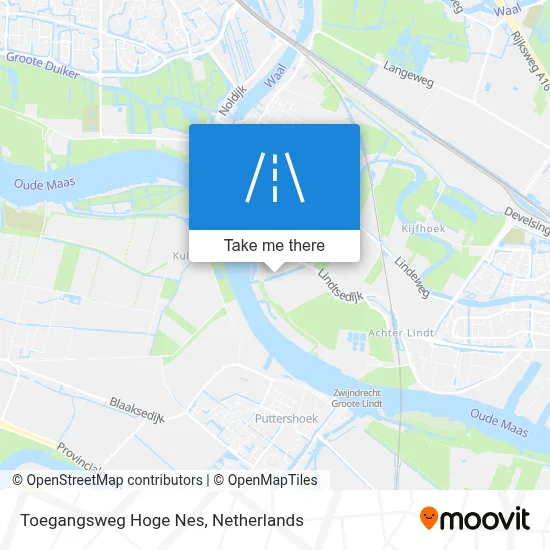 Toegangsweg Hoge Nes map