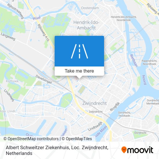 Albert Schweitzer Ziekenhuis, Loc. Zwijndrecht map